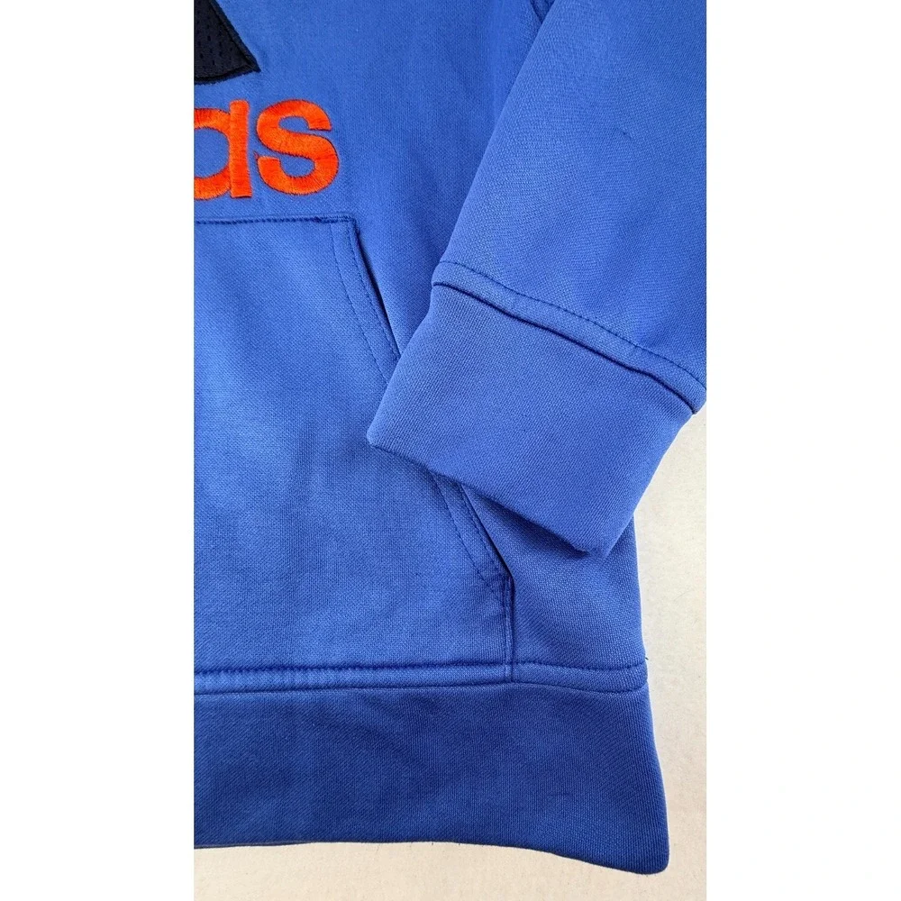 Adidas Youth Hoodie Size 6 Blue Pullover‎ Big Logo Sweatshirt
